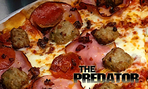All meat pizza takeaway - The Predator pizza Bismarck.