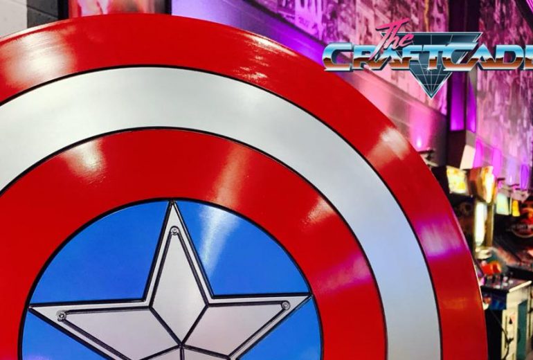 superhero shield and family fun day at CraftCade Bismarck
